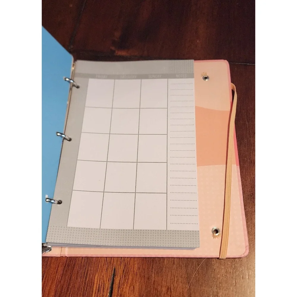 Today Is The Day Daily Planner Calendar Journal Spiral Hardcover Peach‎ Color